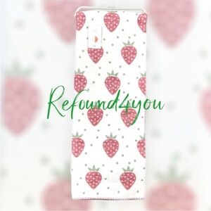 Docofil - ‘Strawberries’ Luxury throw. 51“ x 67“.  NWT. Firm!